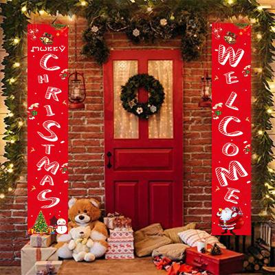 China Merry Christmas Porch Sign New Year Christmas Banner Decor Hanging Christmas Wedding Family Decorations Christmas Banner Couplet Curtain Banner Christmas for sale