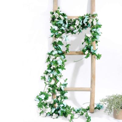 China Artificial Peonies Simulated Hanging White Flower Peony Vine Plant Leaf Flower Table Runner Wedding Silk Floral Decoration for sale