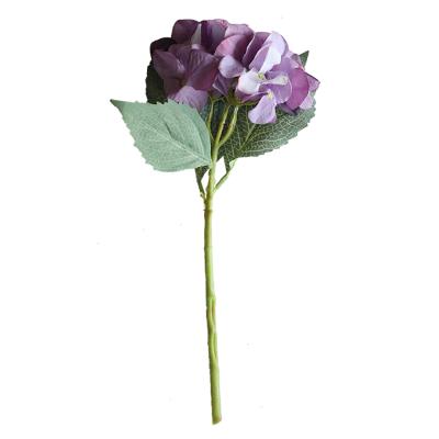 China Artificial Hydrangea Silk Single Flower Stem Flower Arrangement Wedding Props Flower Road Lead Flower Vase Stand Decoration for sale