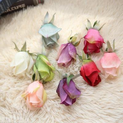 China Fashion Silk Attractive Design Purple Flores Rosas DIY Artificial Rose Silk Flower Head Artificial Flowers for sale