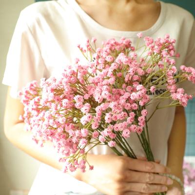 China Decorative Latex Artificial Flowers Touch Gypsophila Flower Real Branches Baby's Breath Rose For Home Decor for sale