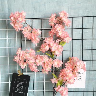 China High Quality Silk Faux Silk Flowers Bulk Pink Floral Branches Wedding Cherry Blossoms Artificial Flowers for sale