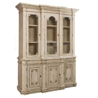 China Breakfront classic style front storage reclaimed pine cabinet with removable shelf for sale