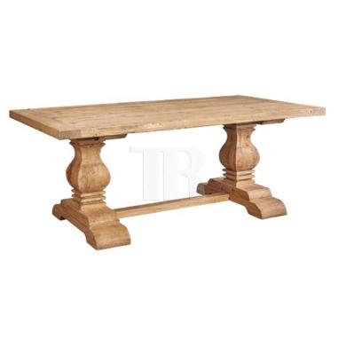 China (Others) Real Farmhouse Furniture Esstisch Adjustable Classic Reclaimed Timber Scandinavian Wooden Dining Tables for sale