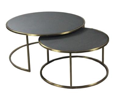 China (Others) 2020 Modern Luxury Nordic Design Adjustable Round Stainless Steel Wooden Concrete Nesting Furniture Coffee Tables Top Set for sale