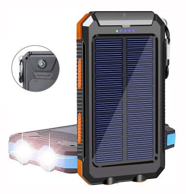 China Waterproof Solar Panel Charging Outdoor Powerbank 10000mAh Solar Power Bank for sale