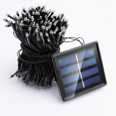 China ABS+PC 100LED Christmas Lights With Solar Panel Color RGB Solar String Light for sale