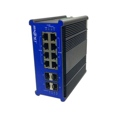 China LACP layer3 controlled industrial dc input din rail poe switch for sale