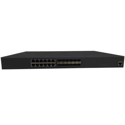 China Telecom OEM l3 Managed Networking Switch with 12 Gigabit RJ45 + 12 SFP Ports for sale