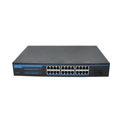 China LACP 24x10/100/1000M L2 managed network switch with 2x1Gb SFP ports for sale