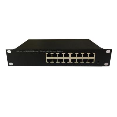 China Home offices use 16 port gigabit unmanaged switch for 10 inch small rack home lab for sale