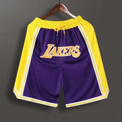 China Latest Antibacterial Wholesale Embroidered Street Fashion Mens Basketball Shorts for sale