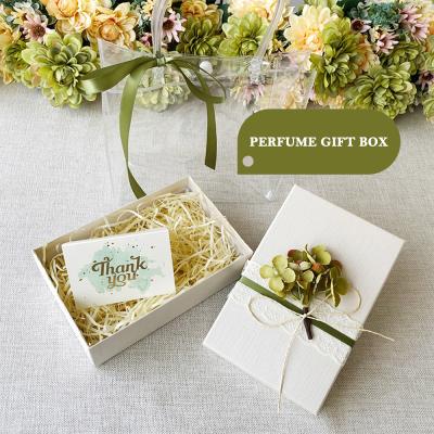 China Recycled Materials Wholesale Perfume Luxury Gift Box Customized White Box Recycled Cardboard Jewelry Box Craft Packaging Box for sale