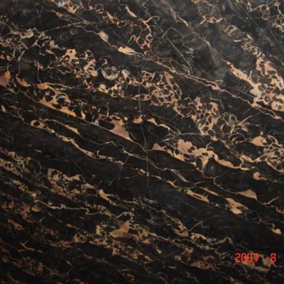 China High Polished Modern Italy Stone Black Nero Portoro Slabs Natural Marble Tiles On Sale for sale