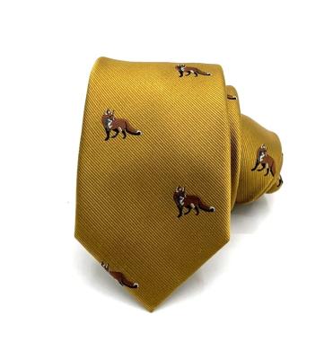 China Wholesale Silk All Over Custom Brand Logo Gold Necktie Men Woven Silk Black Tie for sale