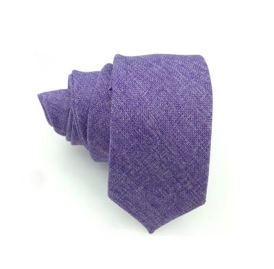 China Fashion Skinny Canvas Cotton Tie Wool Cotton Canvas Tie for sale