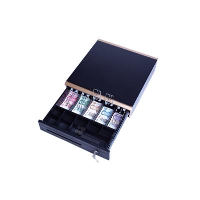 China All Metal + Spray Paint Supermarket Coin Drawer Cash Drawer Insert Piggy Bank Double-layer Tray Euro Cash Box for sale