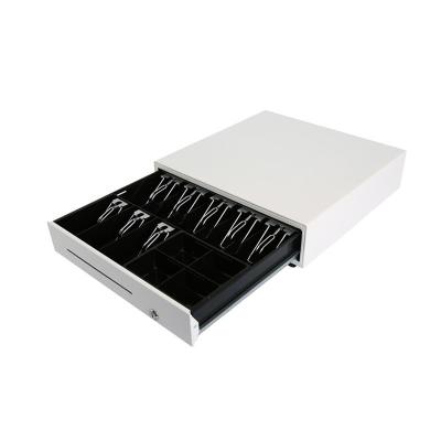 China All Metal + Spray Paint Metal Money Tray Holder Cash Storage Box With 5 Bill Trays And 3 Coin Trays Cash Drawer for sale