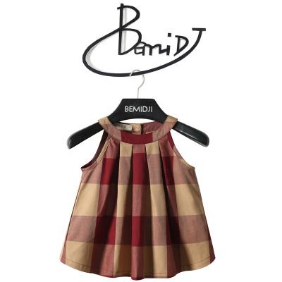 China Wholesale Child Fresh Female Medium Fashion Cotton Dress Foreign Children's Wear Breathable Sleeveless Skirt for sale