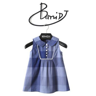 China Summer Breathable Chest Lace Up Sleeveless Princess Dress Bemidge Sweet Girl's Dress Vest Cotton Cool Children And Beautiful for sale