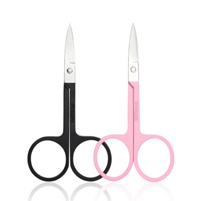 China Women Eye Makeup Tools Ear Nose Eyebrow Straight Professional Stainless Steel Fine Grooming Trimming Scissors For Personal Care Facial Hair Removal for sale