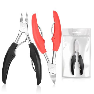 China New Durable Double Cutter Nipper Thick Toe Nail Clippers Spring FingerToe Nail Nippers Stainless Steel Nail Cutter for sale