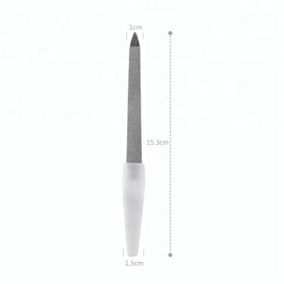 China Eco-friendly Cheaper Professional Metal Nail File With White Plastic Handle for sale