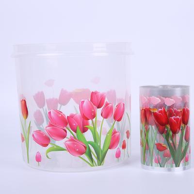 China Plastic Container Bottle Plastic Heat Transfer Foil Easy Transfer Printing With Flowers for sale