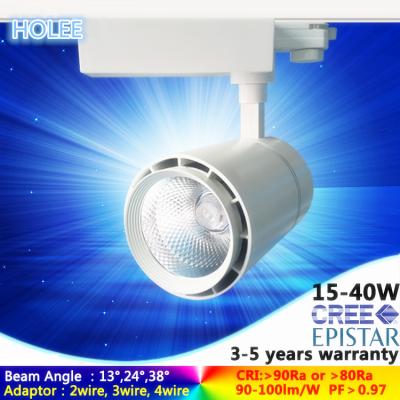 China 13°/24°/38° dimmable 15W 20W 25W 30W 35W 40W cree led track light 5 years warranty for sale