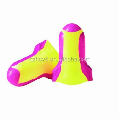 China Disposable PU Foam Uncorded Color Swing Luminous T-shaped Style Disposable Earplugs for sale