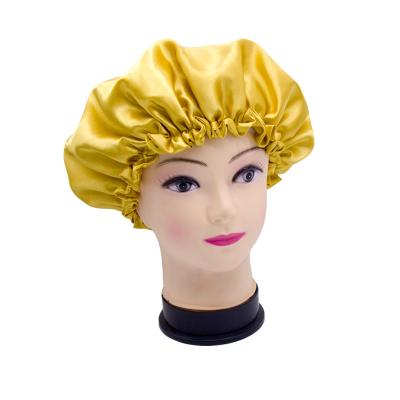 China Custom Popular Luxury Eco-Friendly Designer Private Label Sleep Hat Double Layer Satin Hair Hoods For Women for sale