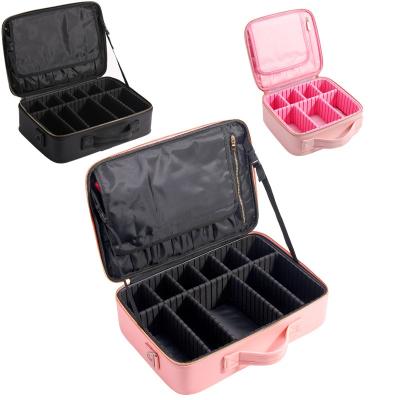 China Durable Professional Cosmetic Bag Organizer Large Capacity Waterproof Makeup Filter Frame for sale