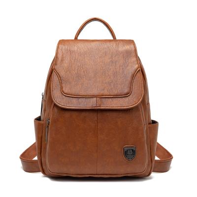 China Wholesale customization PU fashion backpack large capacity computer bag school casual leather backpack waterproof for sale