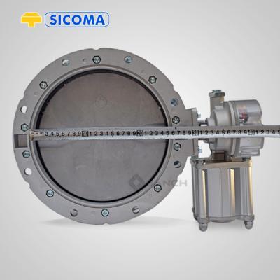 China Aluminum Alloy Butterfly Valves For Cement Silo Hopper Pneumatic Drive And ODM Support for sale