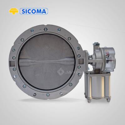 China Powdery And Granular Material Pneumatic Butterfly Valve DN300 With Ductile Iron Disc for sale