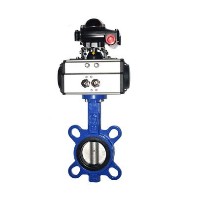 China Water And Sewage Media Pneumatic Butterfly Valve DN50-400mm With Pneumatic Actuator for sale