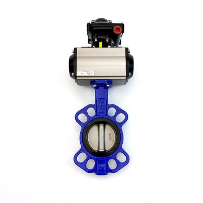 China Powder Media DN80 Water Butterfly Valves With Pneumatic Actuator Sealing Performance for sale