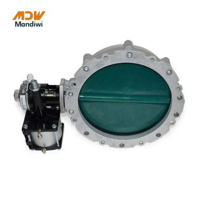 China 350mm Port Size Pneumatic Powder Butterfly Valve For Batching Plants Cement Media for sale