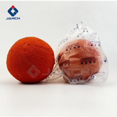 China Orange Medium Soft Concrete Pump Pipe Cleaning Ball DN125 for sale