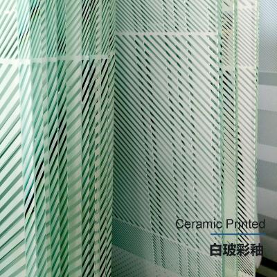 中国 Staircase tempered ceramic decorative colored glass 販売のため