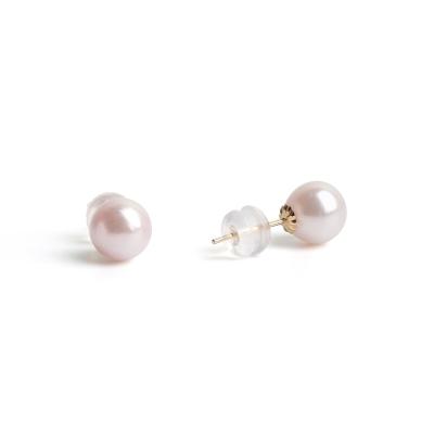 China CLASSIC Elegant 18K Gold Plated Ear Stud Earrings Jewelry Natural Pearls Gold Plated Earringsfor Women for sale