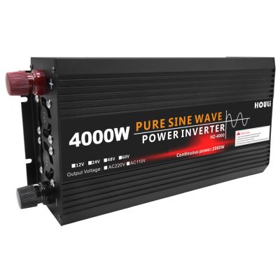 China SHENPU 12V to 220V Car Power Inverter 4000W Pure Sine Wave Power Inverters 31.5*15*7.5cm for sale