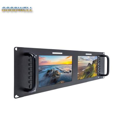 China Program and TV Shows Trucks 3 Dual 7 Inch RU IPS 1280X 800 LCD HD-SDI Monitor With 3G-SDI HDMI AV Input And Output For Broadcasting for sale