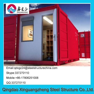 China Modular 20ft container flat pack house for show room for sale