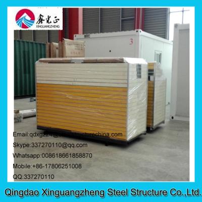 China Low cost and energy save sandwich panel frame contianer refugee camp tent house for sale