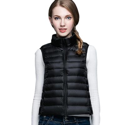 China Good quality cheap coated raincoat for women winter lightweight ladies down vest for sale