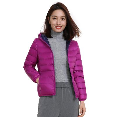 China Good Quality Fashion Viable Winter Double Sided Down Jacket Duck Down Filled Jackets for sale