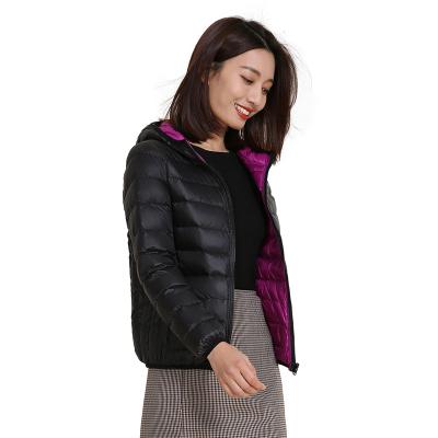 China Viable Jacket Duck Down Filled Jackets Double Sided Size Quality Stripper Down Jacket for sale