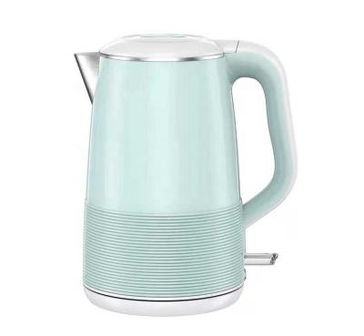 China 360 Degree 1.8L Double Layers Double Layers Electric Kettle 201 Stainless Steel Hot Water Rotation Base Pot Boil Dry Protection for sale