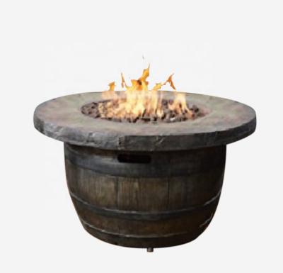 China Outdoor Propane Garden Concrete Fire Pit Table With Distinctive Look for sale